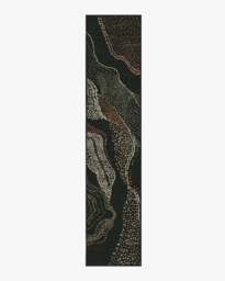 Adorned Black Multicolour Rug by Malene Barnett - 60x90 - Machine Washable Area Rug - Kid & Pet Friendly - Indoor Rugs - Ruggable - thumbnail 2