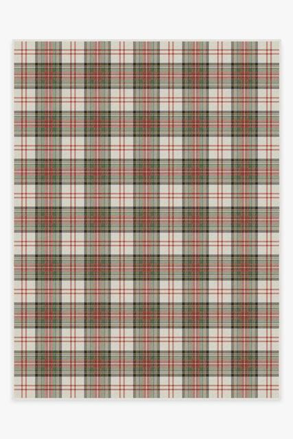 Dress Stewart Tartan Flatwoven Rug Red - 275x365 - Machine Washable Area Rug - Kid & Pet Friendly - Indoor Rugs - Ruggable - image 1