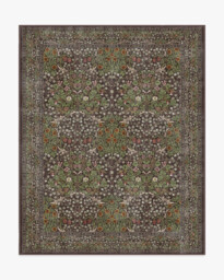Blackthorn Dark Wood Rug by Morris & Co. Brown - 245x305 - Machine Washable Area Rug - Kid & Pet Friendly - Indoor Rugs - Ruggable