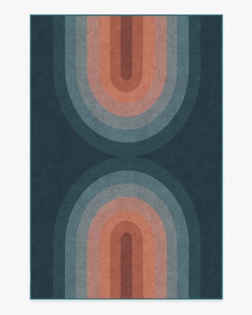 Absida Teal Flatwoven Rug - 200x290 - Machine Washable Area Rug - Kid & Pet Friendly - Indoor Rugs - Ruggable - image 1