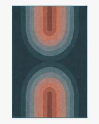Absida Teal Flatwoven Rug - 200x290 - Machine Washable Area Rug - Kid & Pet Friendly - Indoor Rugs - Ruggable