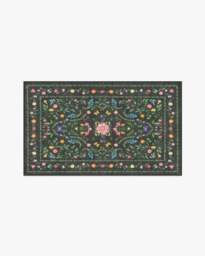 Springtime Lullaby Charcoal Multicolour Rug - 90x150 - Machine Washable Area Rug - Kid & Pet Friendly - Indoor Rugs - Ruggable - thumbnail 1