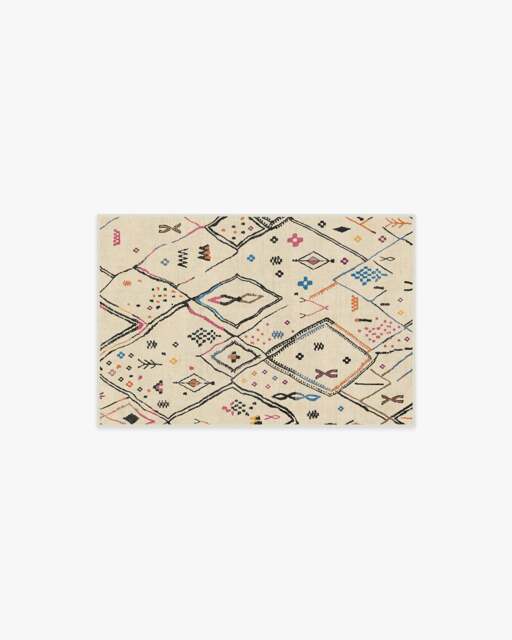 Pamir Ivory Multicolour Rug - 60x90 - Machine Washable Area Rug - Kid & Pet Friendly - Indoor Rugs - Ruggable - image 1