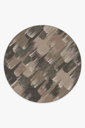 Rogue Squadron Ash Brown Flatwoven Rug - 245 Round - Machine Washable Area Rug - Kid & Pet Friendly - Indoor Rugs - Ruggable - thumbnail 1