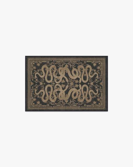 Sumaya Soft Black Flatwoven Rug by Martyn Lawrence Bullard - 60x90 - Machine Washable Area Rug - Kid & Pet Friendly - Indoor Rugs - Ruggable - image 1
