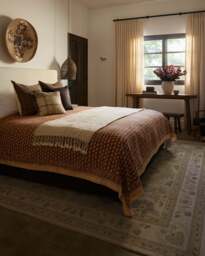 Calabria Cream & Gold Rug - 245x305 - Machine Washable Area Rug - Kid & Pet Friendly - Indoor Rugs - Ruggable - thumbnail 2