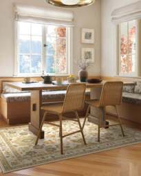 Calabria Cream & Gold Rug - 245x305 - Machine Washable Area Rug - Kid & Pet Friendly - Indoor Rugs - Ruggable - thumbnail 2