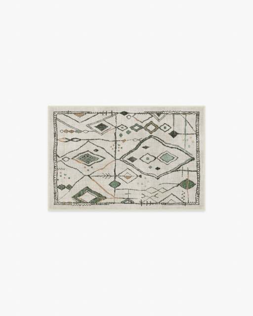 Saguaro Trail Cream & Sage Rug - 60x90 - Machine Washable Area Rug - Kid & Pet Friendly - Indoor Rugs - Ruggable - image 1