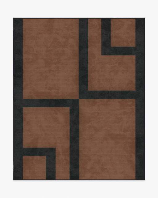Aldo Brown & Black Rug by The Local Project - 245x305 - Machine Washable Area Rug - Kid & Pet Friendly - Indoor Rugs - Ruggable
