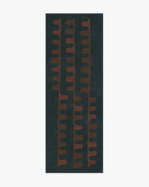 Veza Midnight & Coral Rug - 75x215 - Machine Washable Area Rug - Kid & Pet Friendly - Indoor Rugs - Ruggable - image 1