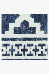 Cleo Trellis Royal Blue Outdoor Rug - 275x365 - Machine Washable Area Rug - Kid & Pet Friendly - Indoor Rugs - Ruggable - thumbnail 4