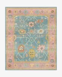 Jemima Multicolour Rug Blue - 245x305 - Machine Washable Area Rug - Kid & Pet Friendly - Indoor Rugs - Ruggable - thumbnail 1