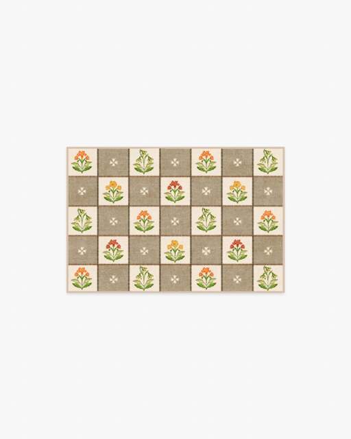 Cottage Trellis Taupe Flatwoven Rug Beige - 60x90 - Machine Washable Area Rug - Kid & Pet Friendly - Indoor Rugs - Ruggable - image 1