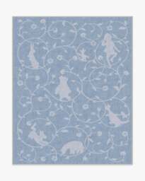 Once Upon a Gathering Soft Blue Flatwoven Rug - 90x150 - Machine Washable Area Rug - Kid & Pet Friendly - Indoor Rugs - Ruggable - thumbnail 2