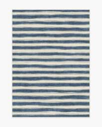 Marin Slate Blue & Neutral Flatwoven Rug - 150x215 - Machine Washable Area Rug - Kid & Pet Friendly - Indoor Rugs - Ruggable - thumbnail 1