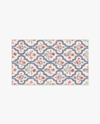 Elodie Currant & Ocean Outdoor Rug - 90x150 - Machine Washable Area Rug - Kid & Pet Friendly - Indoor Rugs - Ruggable