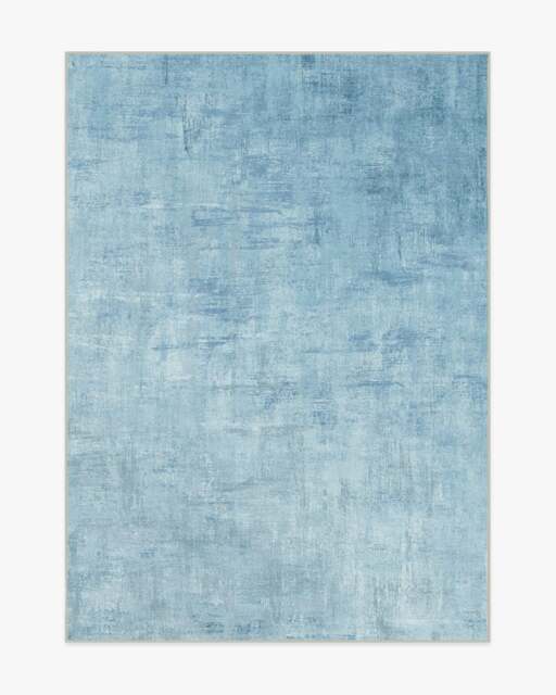 Impasto Slate Blue Rug - 150x215 - Machine Washable Area Rug - Kid & Pet Friendly - Indoor Rugs - Ruggable - image 1