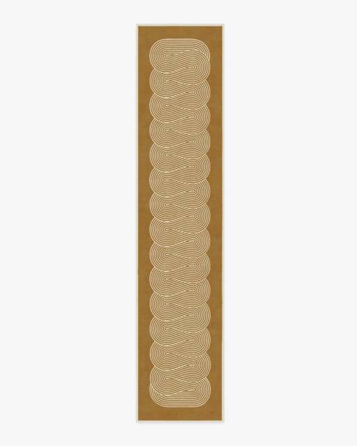 Ribbon Caramel Gold Rug by Jonathan Adler - 75x365 - Machine Washable Area Rug - Kid & Pet Friendly - Indoor Rugs - Ruggable
