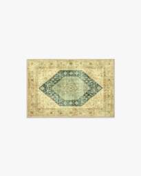 Soluna Gold & Teal Rug - 60x90 - Machine Washable Area Rug - Kid & Pet Friendly - Indoor Rugs - Ruggable - thumbnail 1