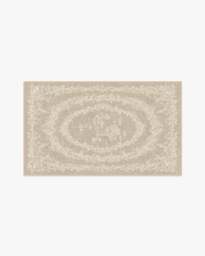 Bashful Bunny Toile Natural Rug - 90x150 - Machine Washable Area Rug - Kid & Pet Friendly - Indoor Rugs - Ruggable - thumbnail 1