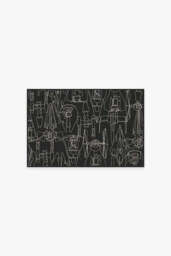 Star Wars Armada Black Flatwoven Rug - 60x90 - Machine Washable Area Rug - Kid & Pet Friendly - Indoor Rugs - Ruggable - thumbnail 1