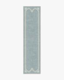 Chrysler Border Chambray Blue Rug by The Hiltons - 60x90 - Machine Washable Area Rug - Kid & Pet Friendly - Indoor Rugs - Ruggable - thumbnail 2