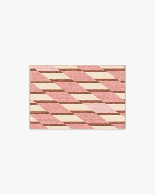 Tess Soft Pink Flatwoven Rug - 60x90 - Machine Washable Area Rug - Kid & Pet Friendly - Indoor Rugs - Ruggable - image 1