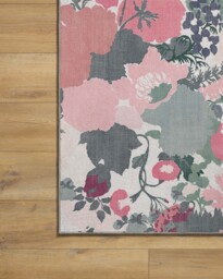Parchment Shadow Pink Rug by Liberty - 245 Round - Machine Washable Area Rug - Kid & Pet Friendly - Indoor Rugs - Ruggable - thumbnail 4