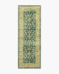 Soledad Gold & Teal Rug - 75x215 - Machine Washable Area Rug - Kid & Pet Friendly - Indoor Rugs - Ruggable - thumbnail 1