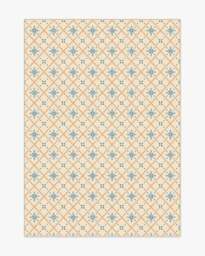 Alva Ivory & Slate Blue Rug - 150x215 - Machine Washable Area Rug - Kid & Pet Friendly - Indoor Rugs - Ruggable - thumbnail 1