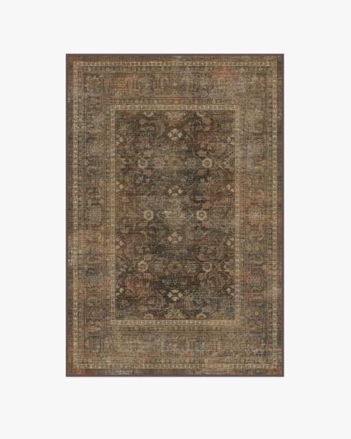 Ophelia Bronze Multicolour Rug Brown - 120x185 - Machine Washable Area Rug - Kid & Pet Friendly - Indoor Rugs - Ruggable