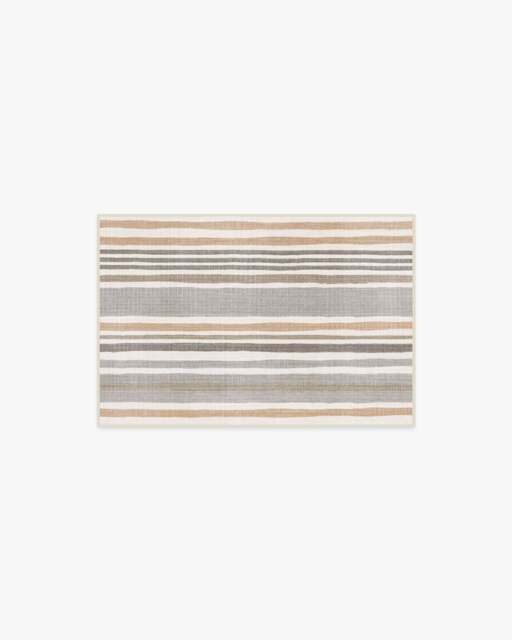 Elio Stripe Grey & Ivory Rug - 60x90 - Machine Washable Area Rug - Kid & Pet Friendly - Indoor Rugs - Ruggable - image 1