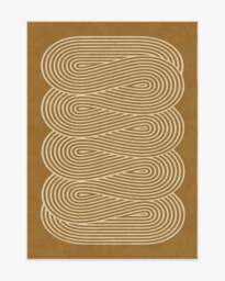 Ribbon Caramel Gold Rug by Jonathan Adler - 150x215 - Machine Washable Area Rug - Kid & Pet Friendly - Indoor Rugs - Ruggable - thumbnail 1