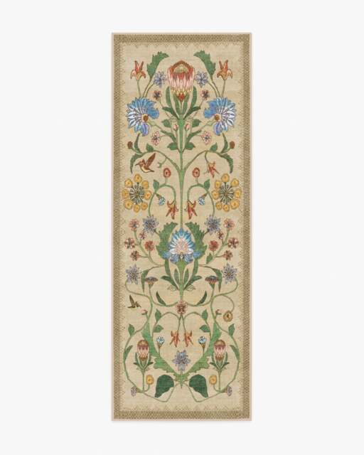 Protea Natural Rug by Iris Apfel - 75x215 - Machine Washable Area Rug - Kid & Pet Friendly - Indoor Rugs - Ruggable - image 1