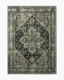 Santiago Soft Black Rug - 150x215 - Machine Washable Area Rug - Kid & Pet Friendly - Indoor Rugs - Ruggable