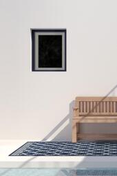 Cleo Trellis Royal Blue Outdoor Rug - 245x305 - Machine Washable Area Rug - Kid & Pet Friendly - Indoor Rugs - Ruggable - thumbnail 2