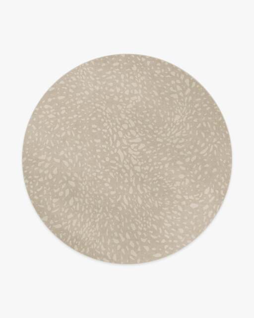 Fawn Stone Rug Beige - 245 Round - Machine Washable Area Rug - Kid & Pet Friendly - Indoor Rugs - Ruggable - image 1