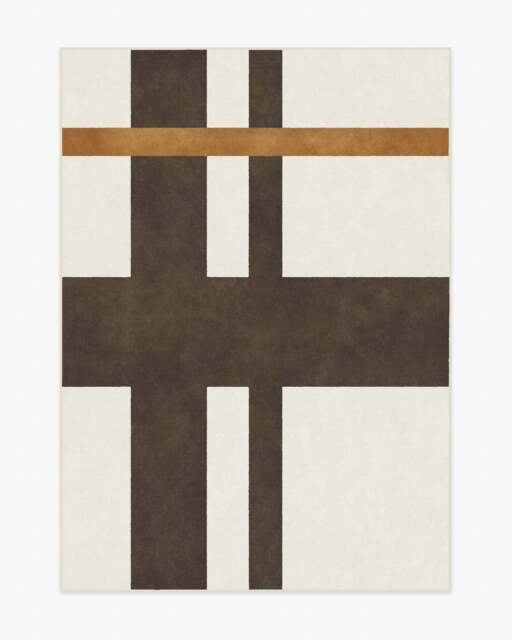 Scala Ivory & Brown Rug by The Local Project - 150x215 - Machine Washable Area Rug - Kid & Pet Friendly - Indoor Rugs - Ruggable - image 1