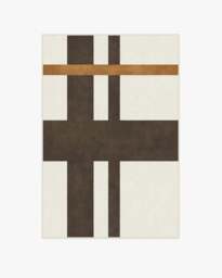 Scala Ivory & Brown Rug by The Local Project - 150x215 - Machine Washable Area Rug - Kid & Pet Friendly - Indoor Rugs - Ruggable - thumbnail 2