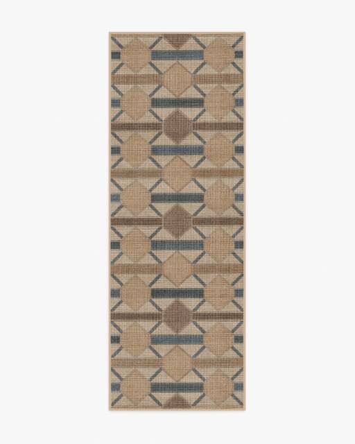 Reed Slate Blue & Natural Re-Jute Rug - 75x215 - Machine Washable Area Rug - Kid & Pet Friendly - Indoor Rugs - Ruggable - image 1