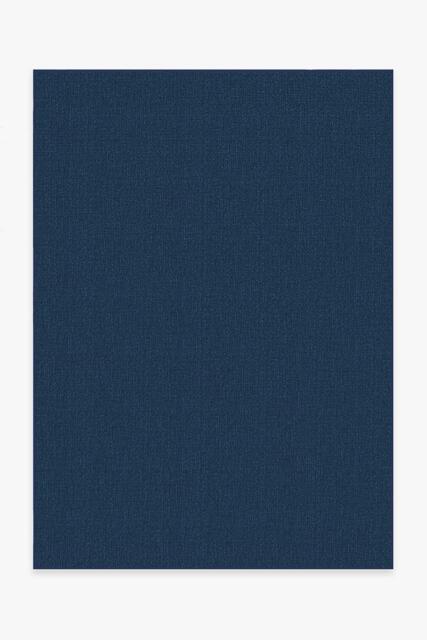 Denim Solid Indigo Blue Outdoor Rug - 150x215 - Machine Washable Area Rug - Kid & Pet Friendly - Indoor Rugs - Ruggable - image 1