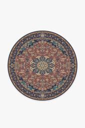 Sima Burgundy Rug - 185 Round - Machine Washable Area Rug - Kid & Pet Friendly - Indoor Rugs - Ruggable - thumbnail 1