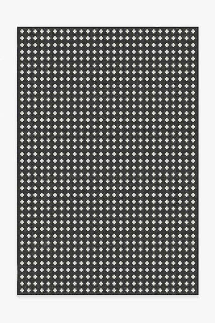 Adde Black Outdoor Rug - 185x275 - Machine Washable Area Rug - Kid & Pet Friendly - Indoor Rugs - Ruggable - image 1