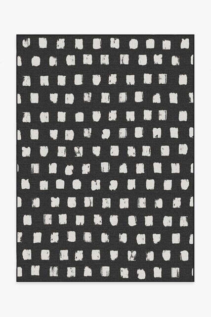 Cobblestone Black Outdoor Rug - 150x215 - Machine Washable Area Rug - Kid & Pet Friendly - Indoor Rugs - Ruggable - image 1