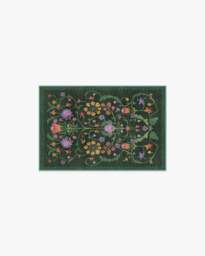 Protea Forest Green Rug by Iris Apfel - 60x90 - Machine Washable Area Rug - Kid & Pet Friendly - Indoor Rugs - Ruggable - thumbnail 1