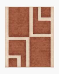 Aldo Terracotta & Cream Rug by The Local Project - 75x215 - Machine Washable Area Rug - Kid & Pet Friendly - Indoor Rugs - Ruggable - thumbnail 2