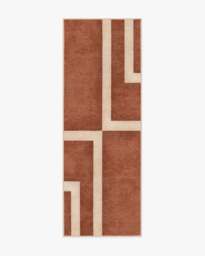 Aldo Terracotta & Cream Rug by The Local Project - 75x215 - Machine Washable Area Rug - Kid & Pet Friendly - Indoor Rugs - Ruggable - thumbnail 1