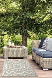 Cleo Trellis Natural Outdoor Rug - 90x150 - Machine Washable Area Rug - Kid & Pet Friendly - Indoor Rugs - Ruggable - thumbnail 2