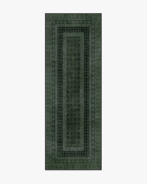 Cyrus Forest Green Rug - 75x215 - Machine Washable Area Rug - Kid & Pet Friendly - Indoor Rugs - Ruggable - image 1