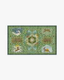 Woodland Wanderer Green Flatwoven Rug - 90x150 - Machine Washable Area Rug - Kid & Pet Friendly - Indoor Rugs - Ruggable - thumbnail 1